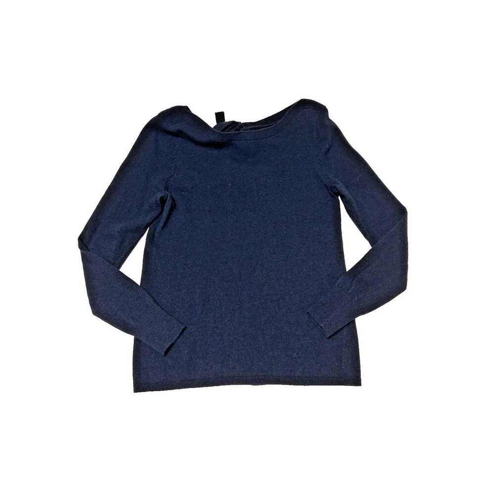Banana Republic Italian Filpucci Yarn Blue Wool Cashmere Blend Sweater Women XS